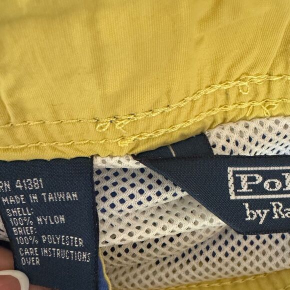 Polo Ralph Lauren Blue Cargo Drawstring Swim Trunks Size Large - Picture 7 of 8